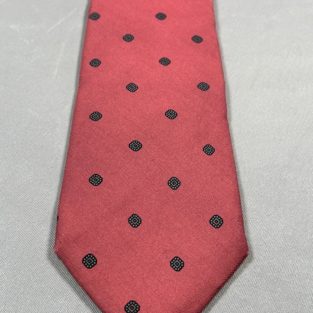 O'Connell Lucas-Chelf Necktie Men OS Red Pink Silk Medallion‎ Equestrian Lot 2